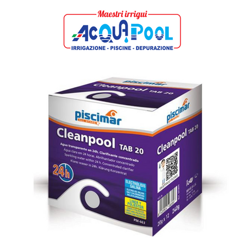 COAGULANTI BRILLANTANTI CLEANPOOL TAB 20