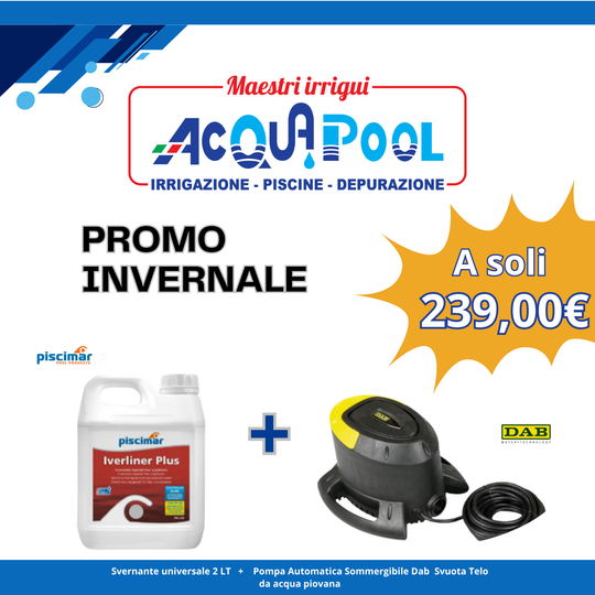 EUROCOVER DAB ELETTROPOMPA AUTOMATICA SVUOTATELO  + INVERLINER 2 LT SVERNANTE