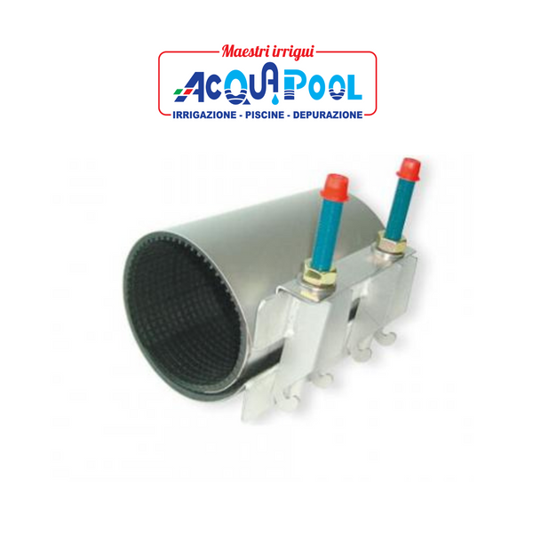 Collari di riparazione in acciaio inox GEBO unifix Larghezza 200 mm con due Tiranti