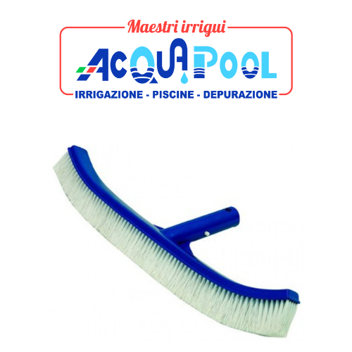 SPAZZOLA CURVA IN PLASTICA  PER LA PULIZIA DELLA PISCINA 45 CM