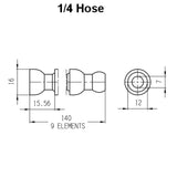 Bobina Tubo Componibile 1/4 Lung 15 Mt