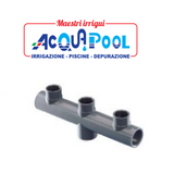 COLLETTORE DI DISTRIBUZIONE A 5 VIE IN PVC CON ENTRATE ED USCITE  90 A INCOLLAGGIO   mod .1001272