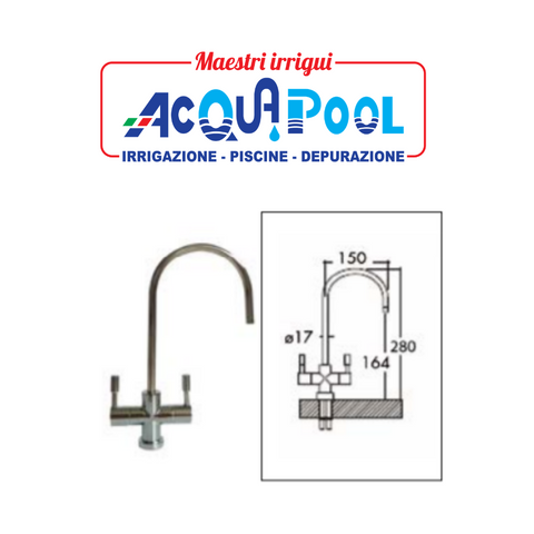 Beverino a 2 vie in ottone cromato