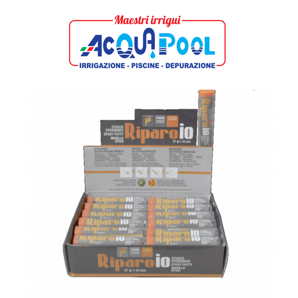 BICOMPONENTE RIPARO IO PUTTY FAREN STUCCO EPOSSIDICO RIPARAZIONE TUBI