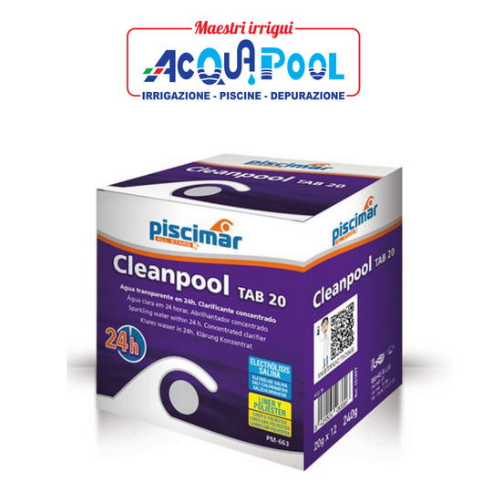 COAGULANTI BRILLANTANTI CLEANPOOL TAB 20