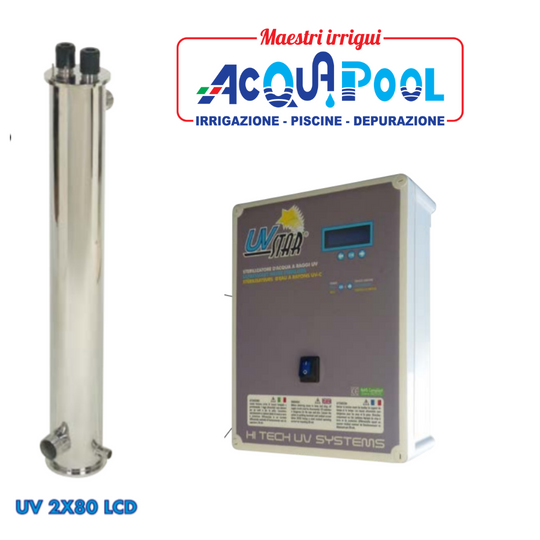 IMPIANTO A RAGGI UV Mod. 316UV2X80-LCD CON QUADRO DI COMANDO