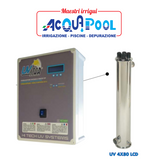 IMPIANTO A RAGGI UV MOD. 316UV4X80-LCD CON QUADRO DI COMANDO