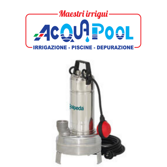 POMPE SOMMERGIBILI IN ACCIAIO INOX PER ACQUE SPORCHE  "GX 40 "   GXC-GXV CALPEDA