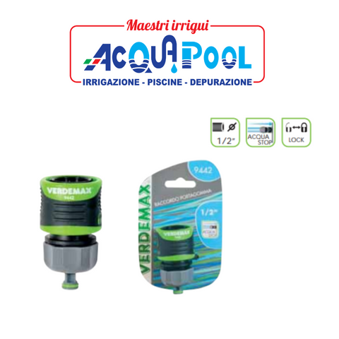 RACCORDO PORTAGOMMA 1/2" ACQUASTOP VERDEMAX ART. 9442