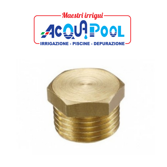 TAPPO MASCHIO IN OTTONE FILETTATO