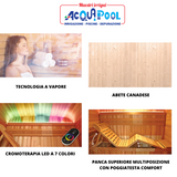 SAUNA ESTERNA " GAIA BELLA " 160 X 205 X 220 cm 3 posti