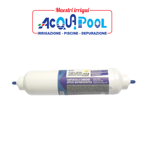 Cartucce in line 10”x2” a carbone attivo argenizzato  attacco rap . 1/4”
