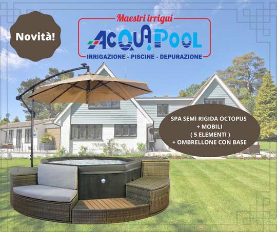 SPA SEMIRIGIDA OCTOPUS 4-6 PERSONE “Ø”193 CM CON MOBILIO ( 5 ELEMENTI )