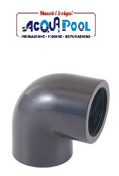 Gomito 90° in PVC filettato